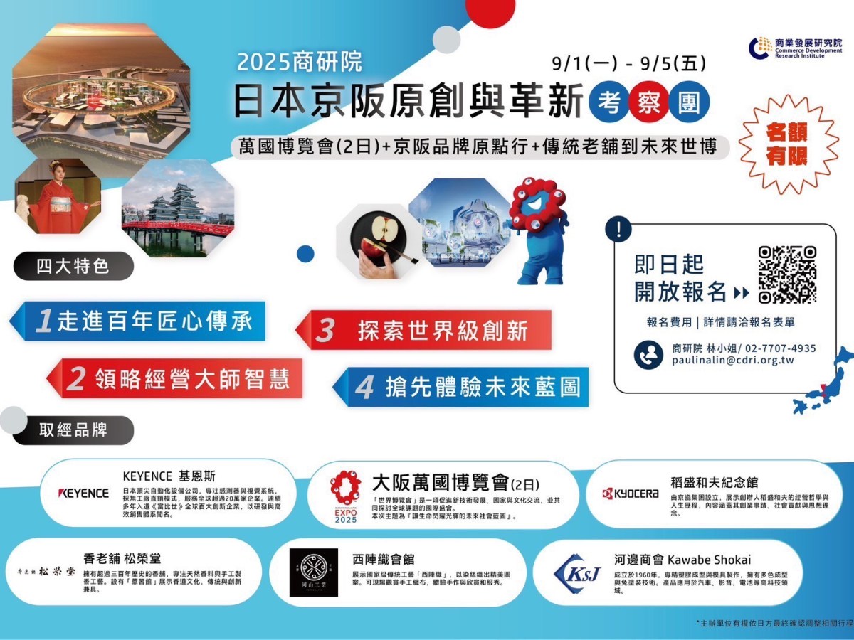 商研院籌組萬博團　一兼兩顧