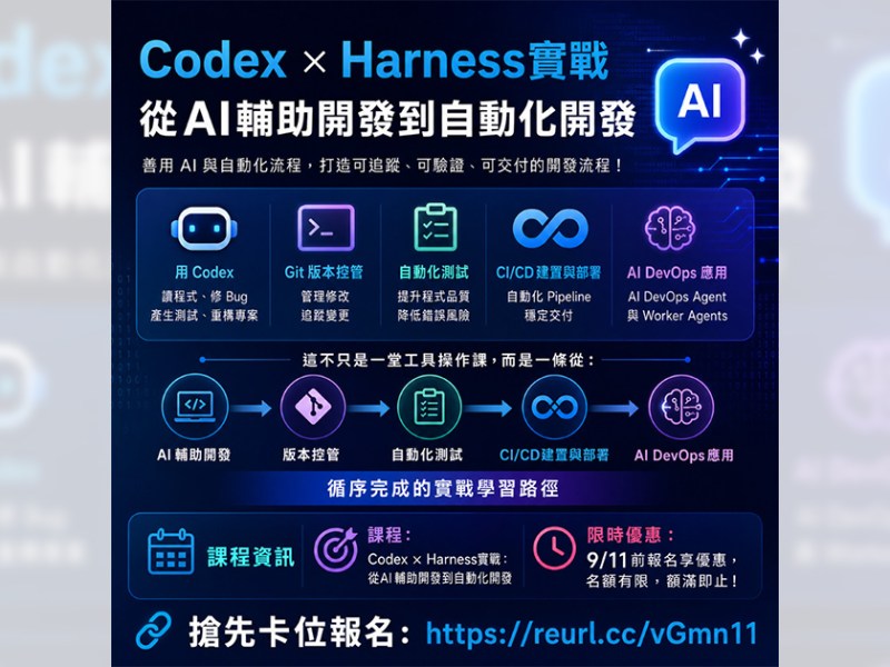 商研院開課　讓AI不只是寫程式